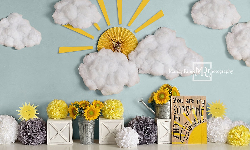 Kate Sunflower you are my Sunshine Children Backdrop Designed By Mandy Ringe Photography - Kate Backdrop