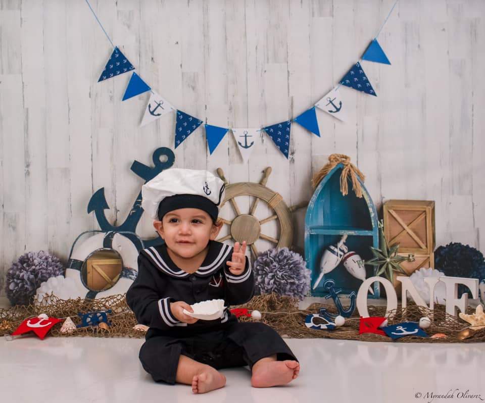 Kate Sailor Boy\Children Nautical Backdrop Designed By Mandy Ringe Photography - Kate Backdrop