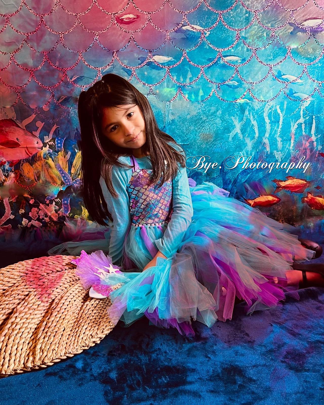 Kate Summer Undersea Mermaid Pearls Backdrop for Photography - Kate Backdrop