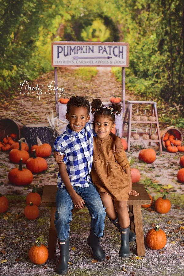Kate Autumn/Thanksgiving Backdrop Pumpkin Stand Designed by Mandy Ringe Photography - Kate Backdrop