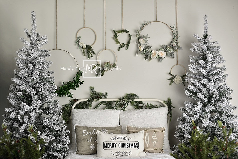 Kate Christmas/Winter Bed Backdrop Designed by Mandy Ringe Photography - Kate Backdrop