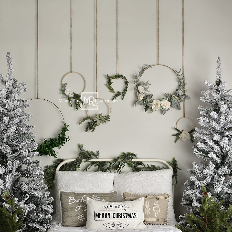 Kate Christmas/Winter Bed Backdrop Designed by Mandy Ringe Photography - Kate Backdrop