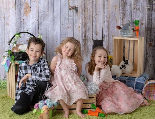 Kate Spring/Easter Wooden Door Background Retro Photo Outside - Katebackdrop