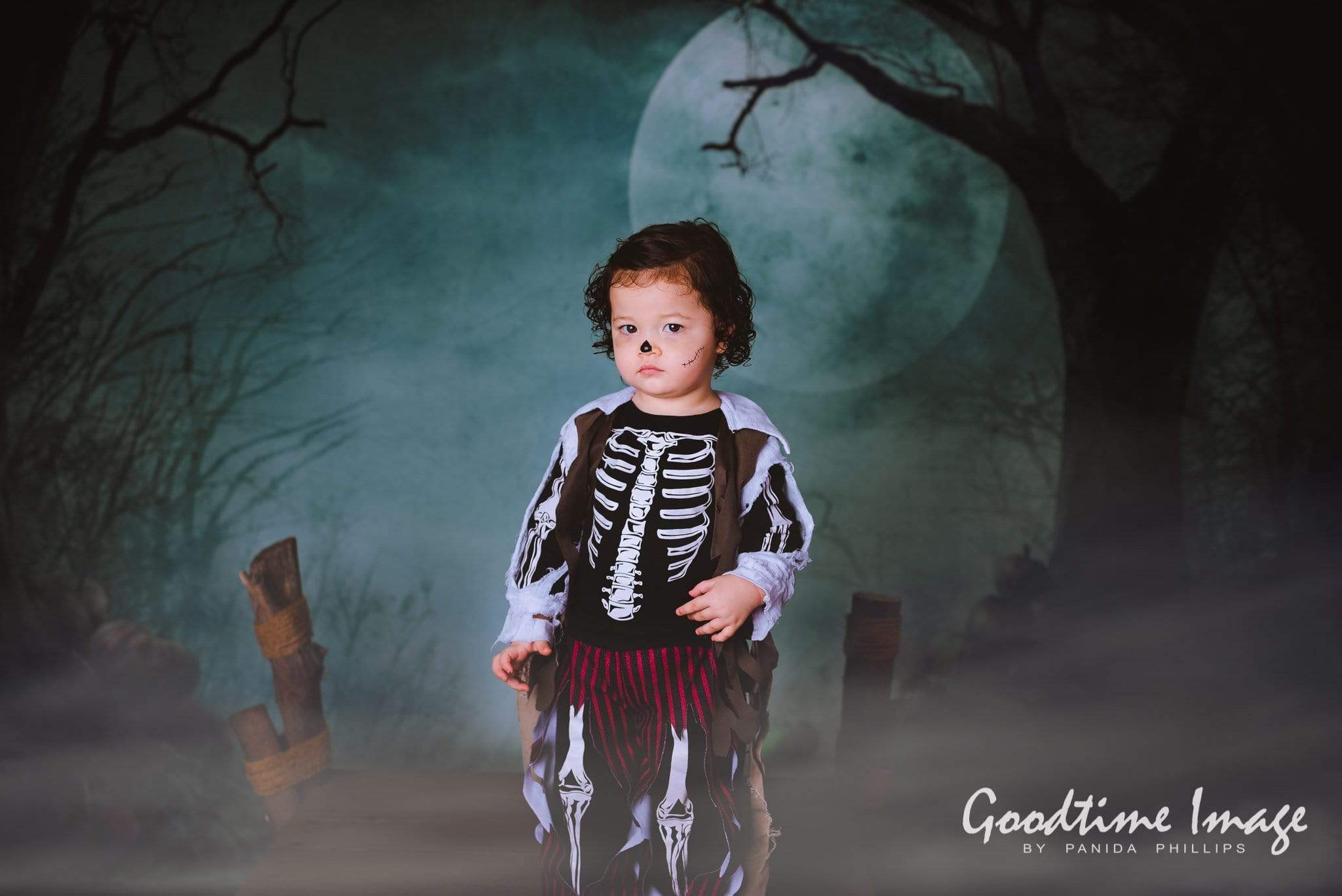 Kate Photography Fantastic Halloween Backdrops Forest Night Moon - Katebackdrop