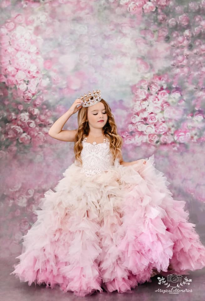 Kate Sweep Pink Florals Backdrop for Photography - Kate Backdrop