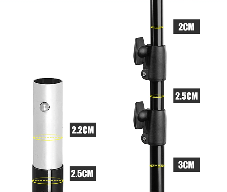 Kate Equipment 8.5*10ft&10x10ft Black Aluminum Backdrops Stand (3cm Thick) - Kate Backdrop