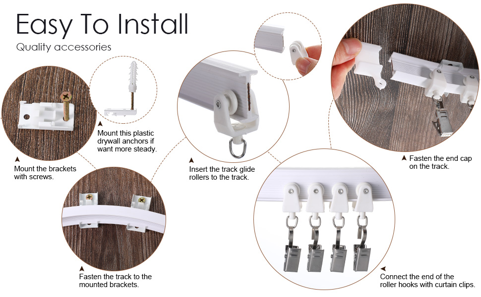 Kate Flexible Curtain Bendable Backdrop Stand for Wall or Ceiling Mounting