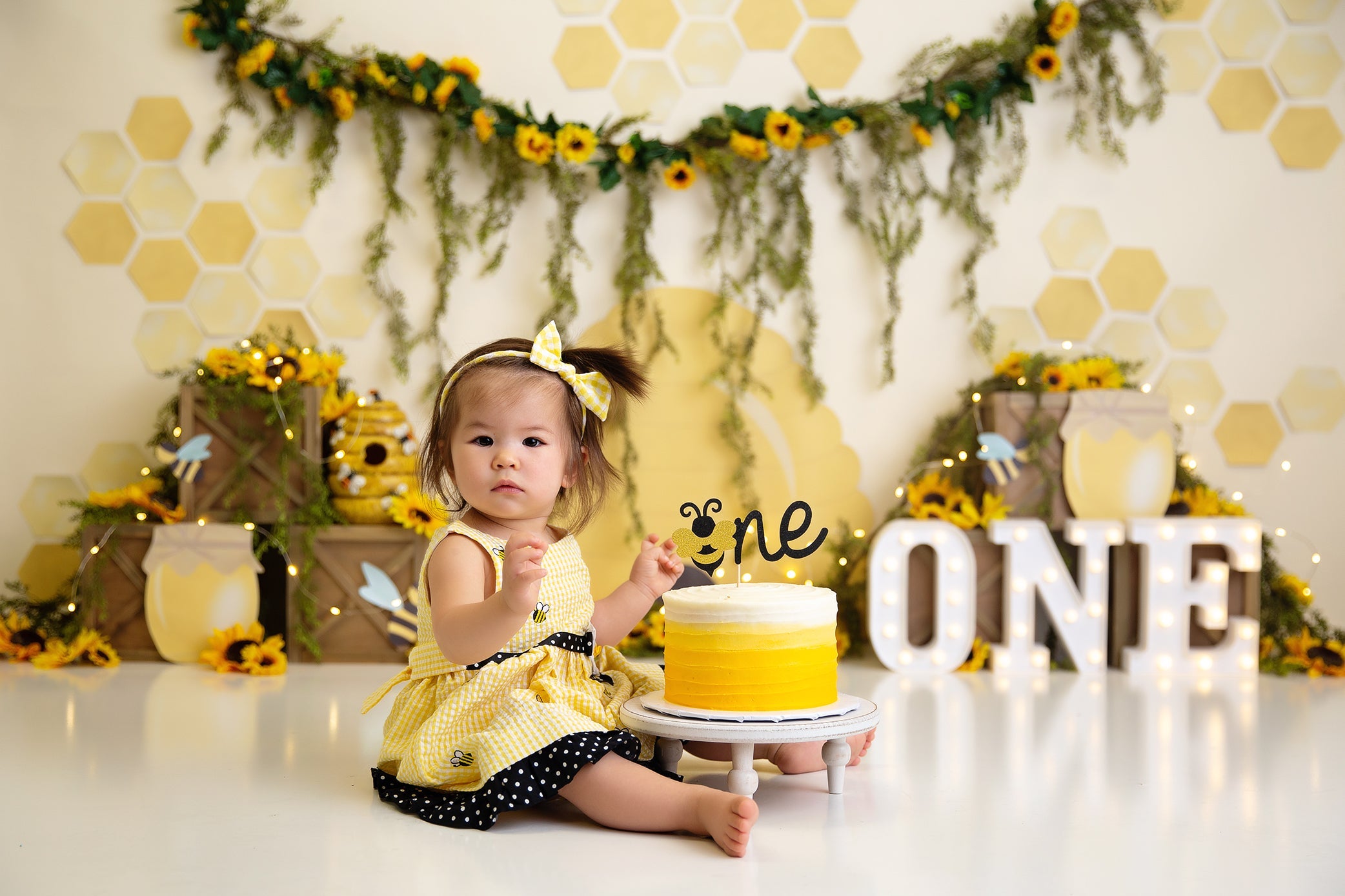 Kate 7x5ft Summer Honey Bee Backdrop for Photography Designed by Megan Leigh Photography(only shipping to Canada)