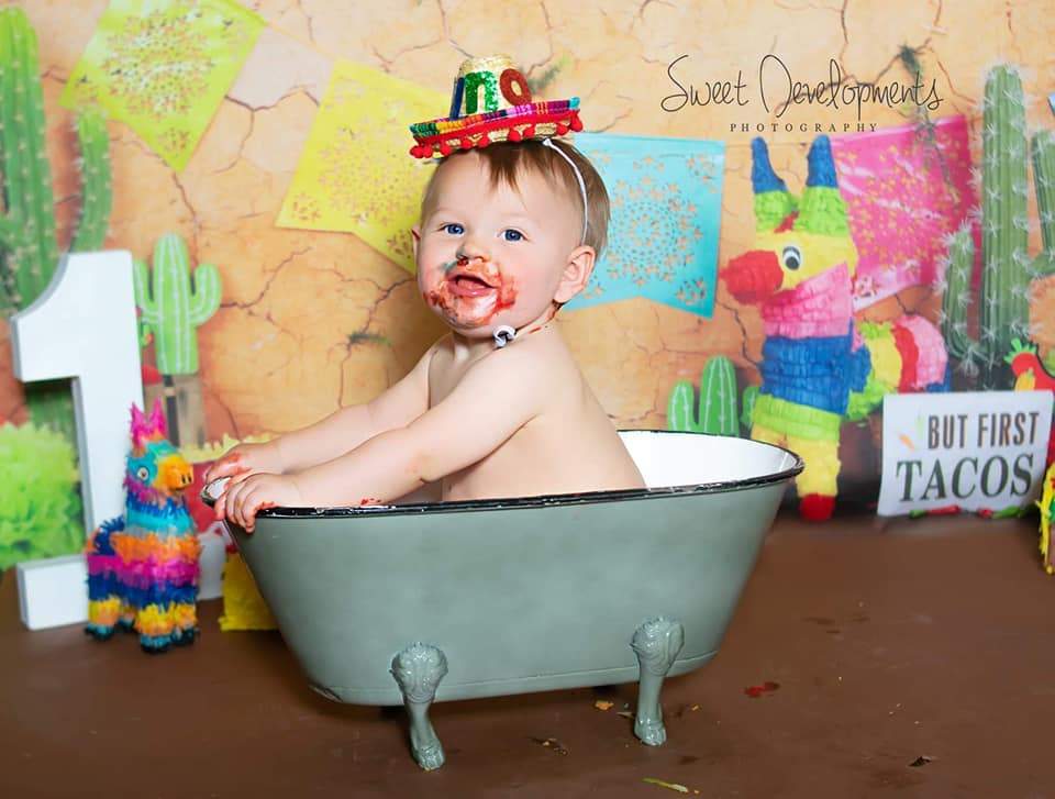 Kate Children Playground Fiesta Theme for Cinco de Mayo Party Backdrop - Kate Backdrop