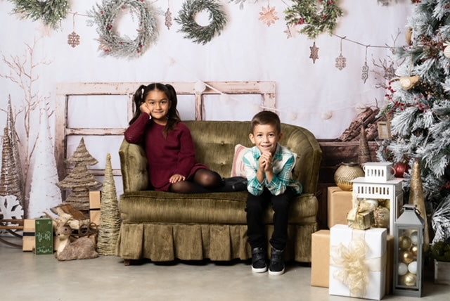 Kate Christmas Rustic Winter Backdrop Designed by Mandy Ringe Photography - Kate Backdrop