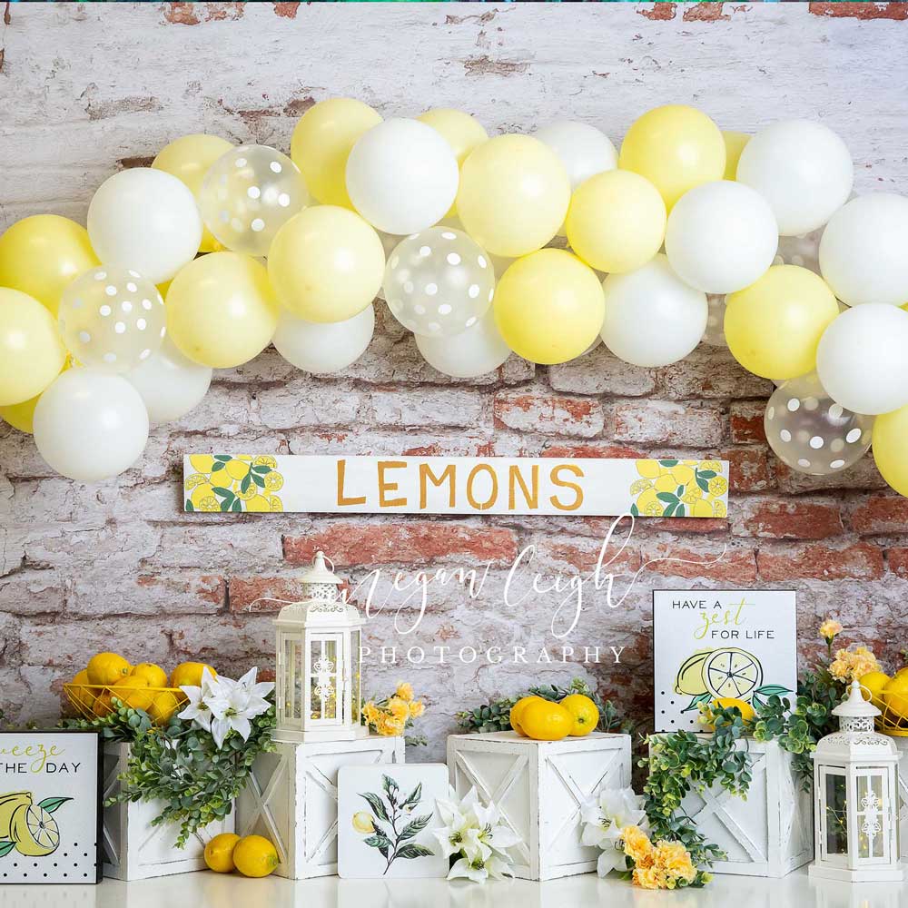 Kate Cake Smash Backdrop Lemons Designed by Megan Leigh Photography - Kate Backdrop