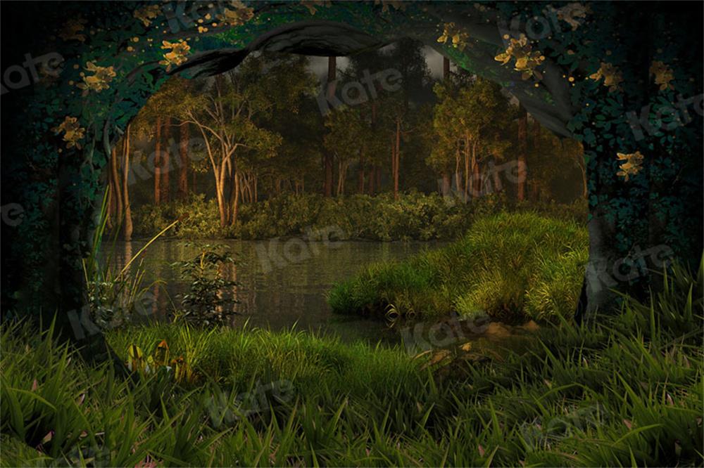 Kate Summer Forest Backdrop Fishing for Photography - Kate Backdrop