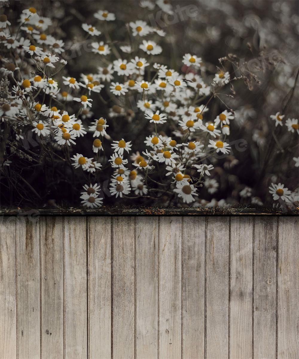 Kate Garden Flowers Backdrop Wood Floor for Photography - Kate Backdrop