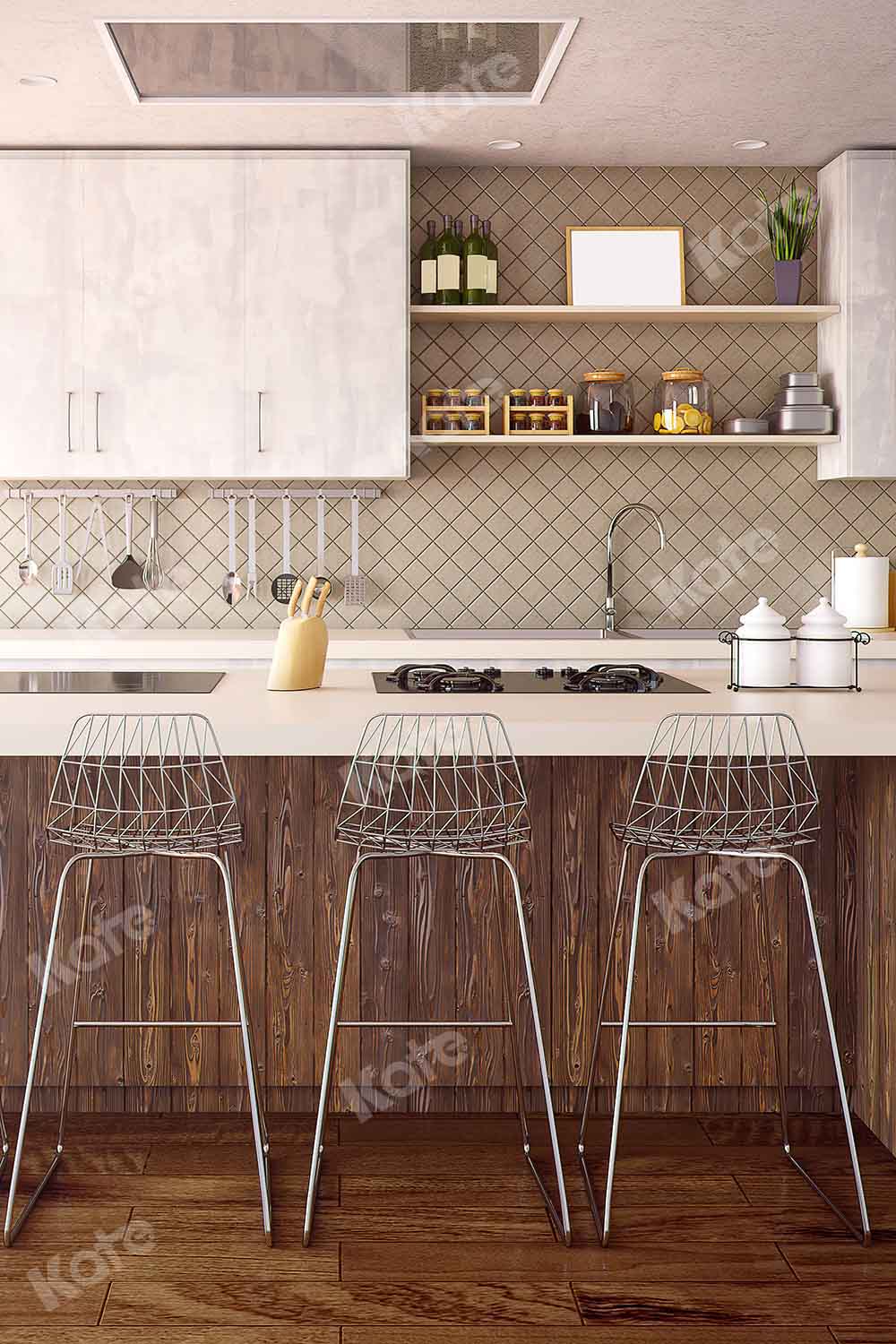 Kate Kitchen Indoor Backdrop Closet Designed by Chain Photography - Kate Backdrop