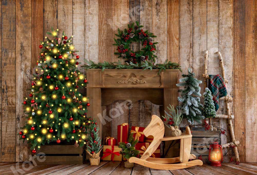 Kate Christmas Trojan Horse Backdrop Wreath Designed by Emetselch - Kate Backdrop