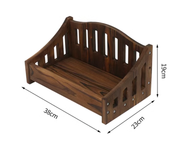 Mini Houten Bed Fotografie Rekwisieten voor Pasgeborenen