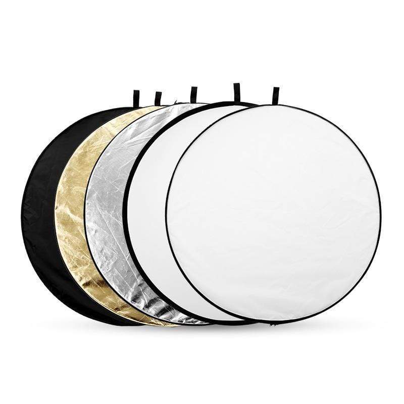 5-In-1 Gold&Silver Light Round Photography Reflector For Studio Multi Photo Disc 24" 60Cm - Katebackdrop