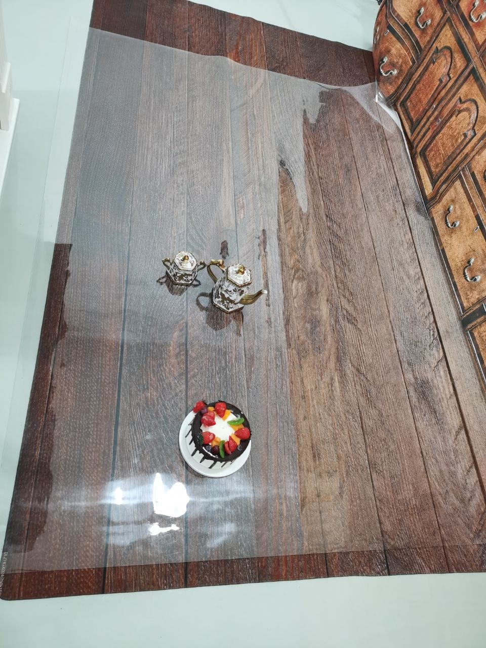 Kate Transparent PVC Reflective Clear Floor Mat for Cake Smash - Kate Backdrop