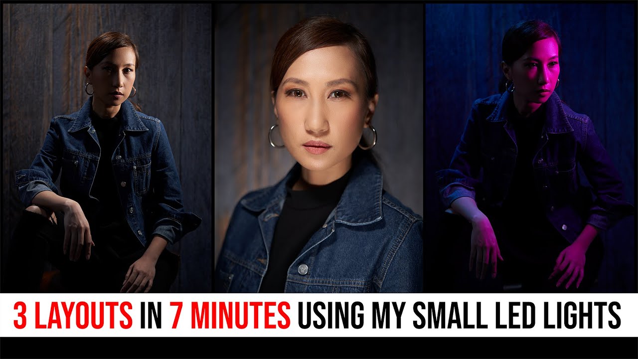LIGHTING HELP: 3 Quick and Beautiful Portraits with Just Small LED Lights for Photography