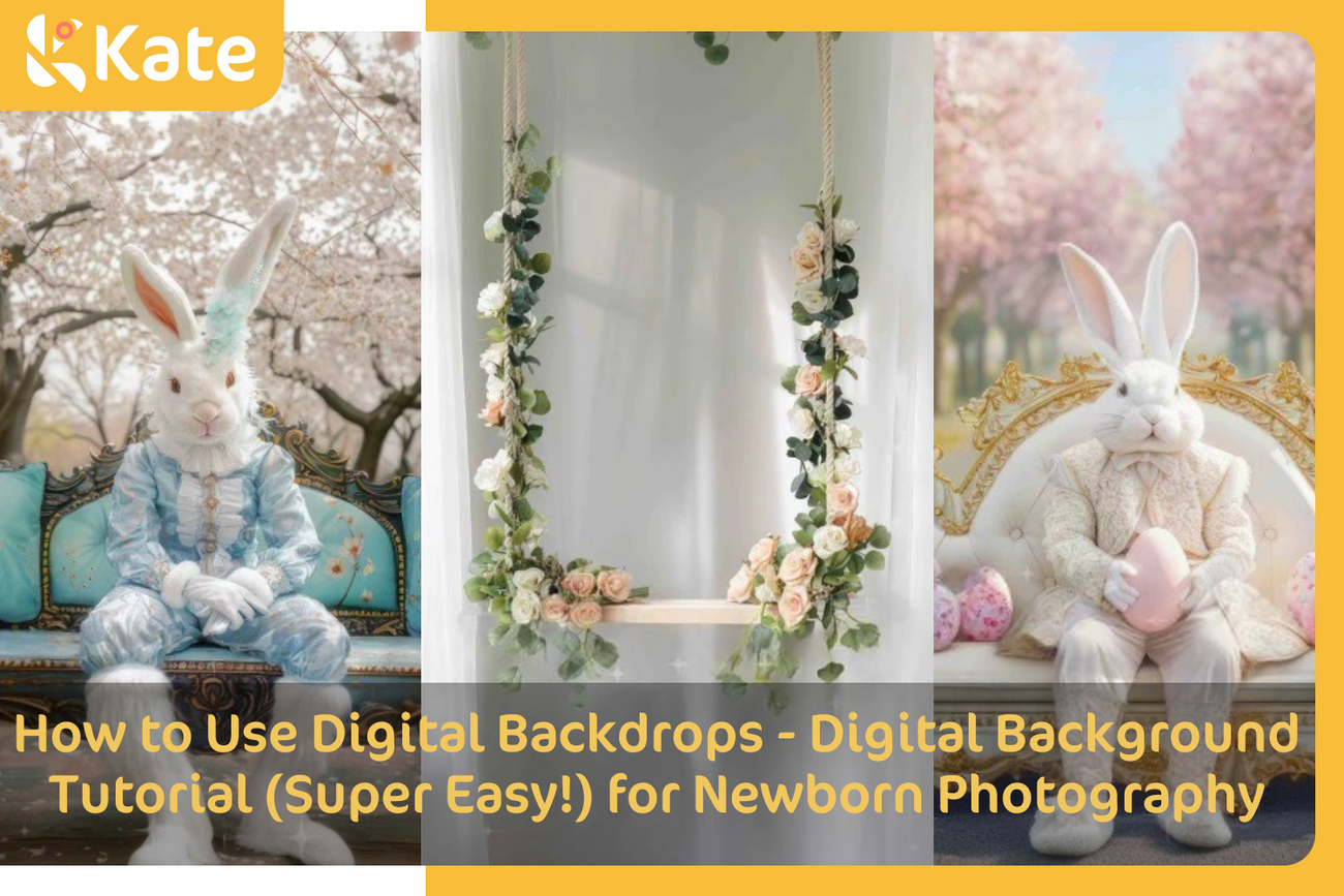 How to Use Digital Backdrops - Digital Background Tutorial (Super Easy
