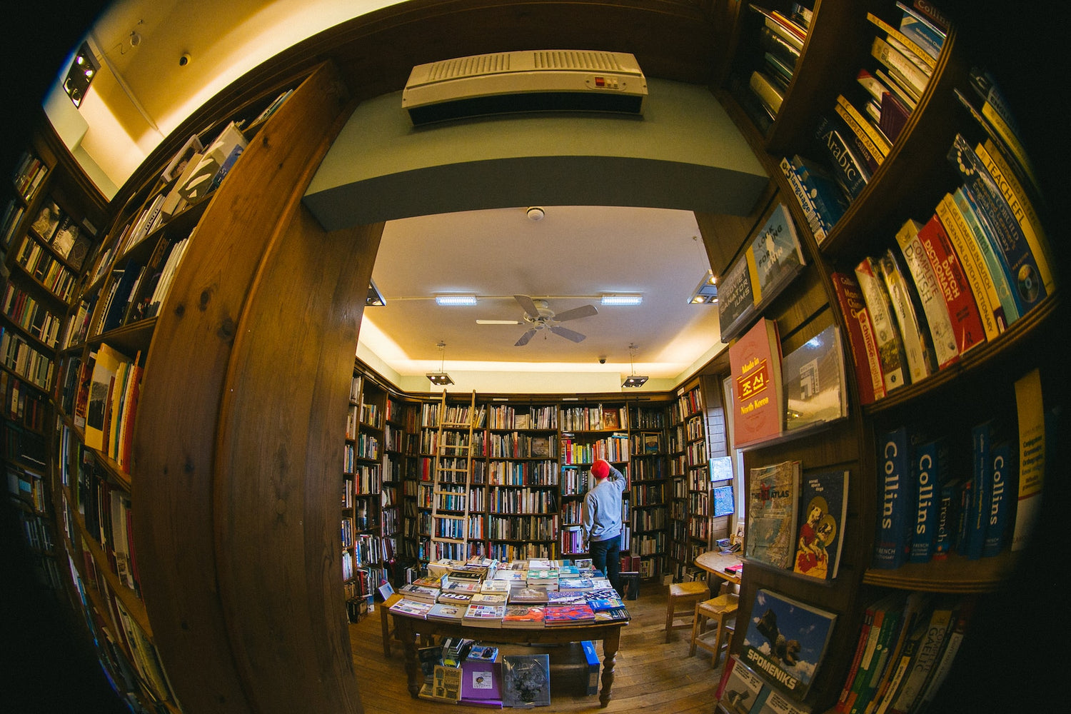 a fisheye view photo of the library by Phil Hearing on Unsplash