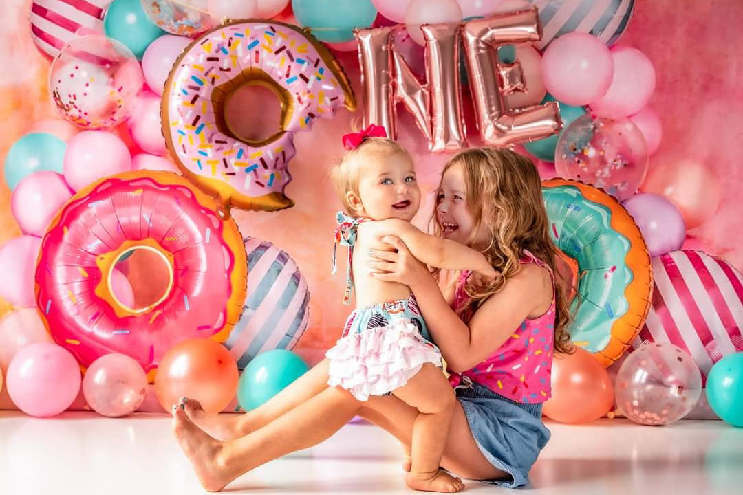 AIBIIN 7x5ft Cake Smash Fotografie Achtergrond Beer Bloemen Regenboog AIBIIN 7x5ft Cake Smash Fotografie Achtergrond Beer Bloemen Regenboog