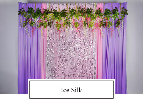 Ice Silk Background Curtains Silver Sequins Cloth Decoration
