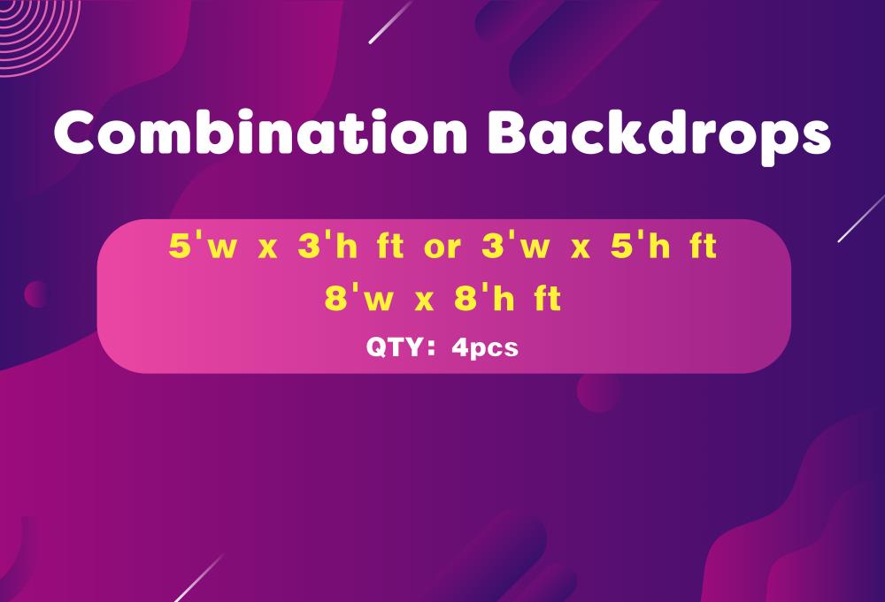 Four-in-One Combination Backdrops for Versatile Photography