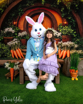 Kate Easter Hobbit House Forest Printed Backdrop Designed by Emetselch