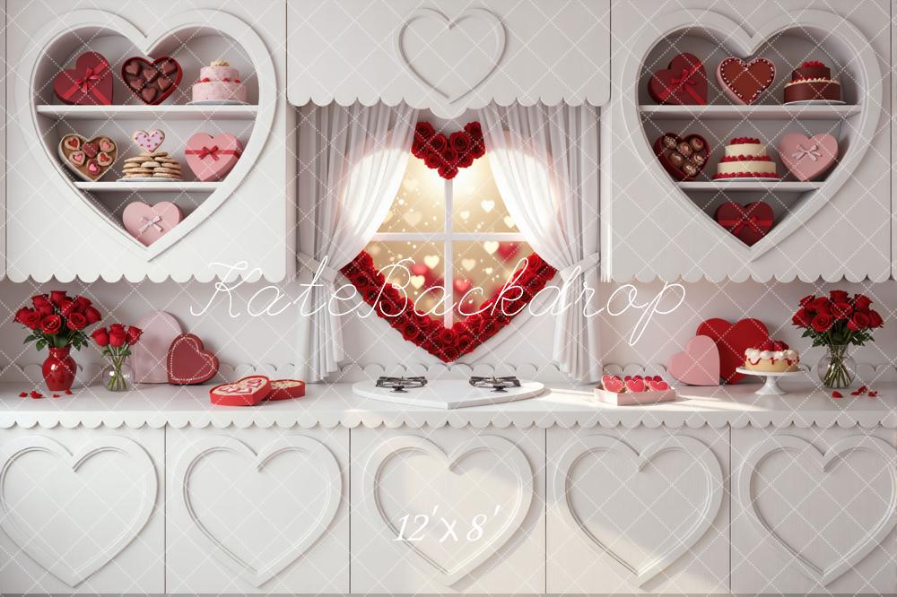 Kate Valentine's Day Heart Shelves Dessert Table Backdrop Designed by Mini MakeBelieve