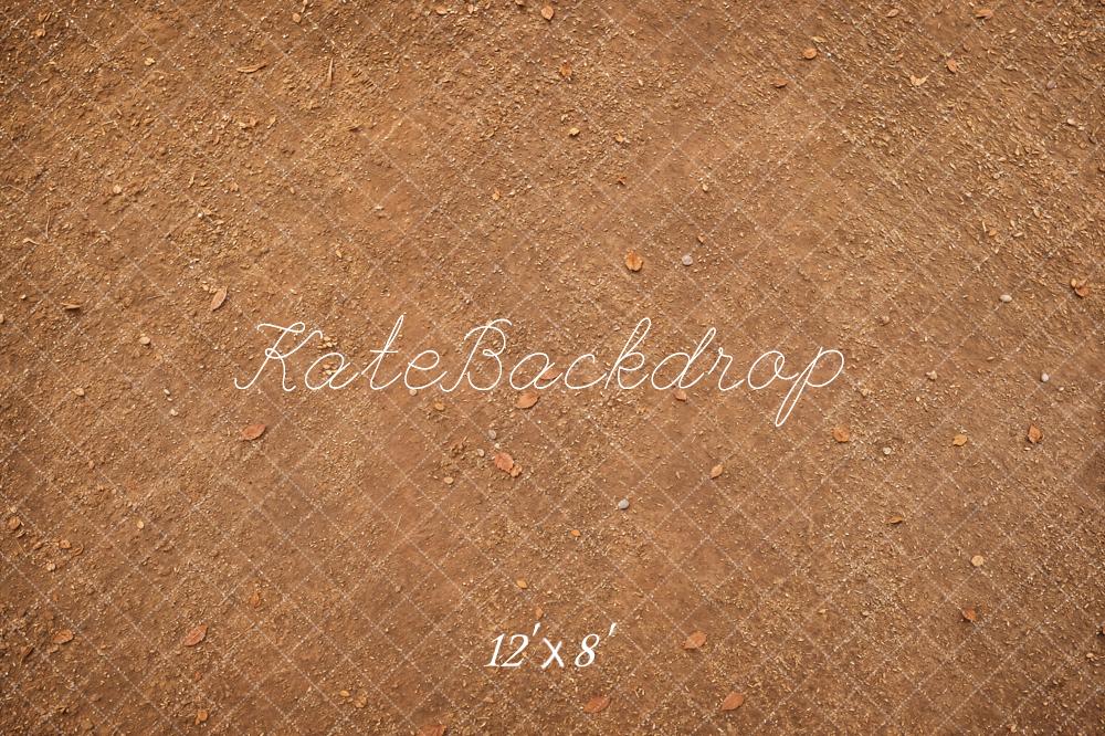 Kate Brown Dirt Ground Pebble Texture Floor Printed Backdrop Designed by Kate Image