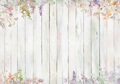 Sfondo in Legno Rustico Floreale Primaverile Progettato da Mini MakeBelieve