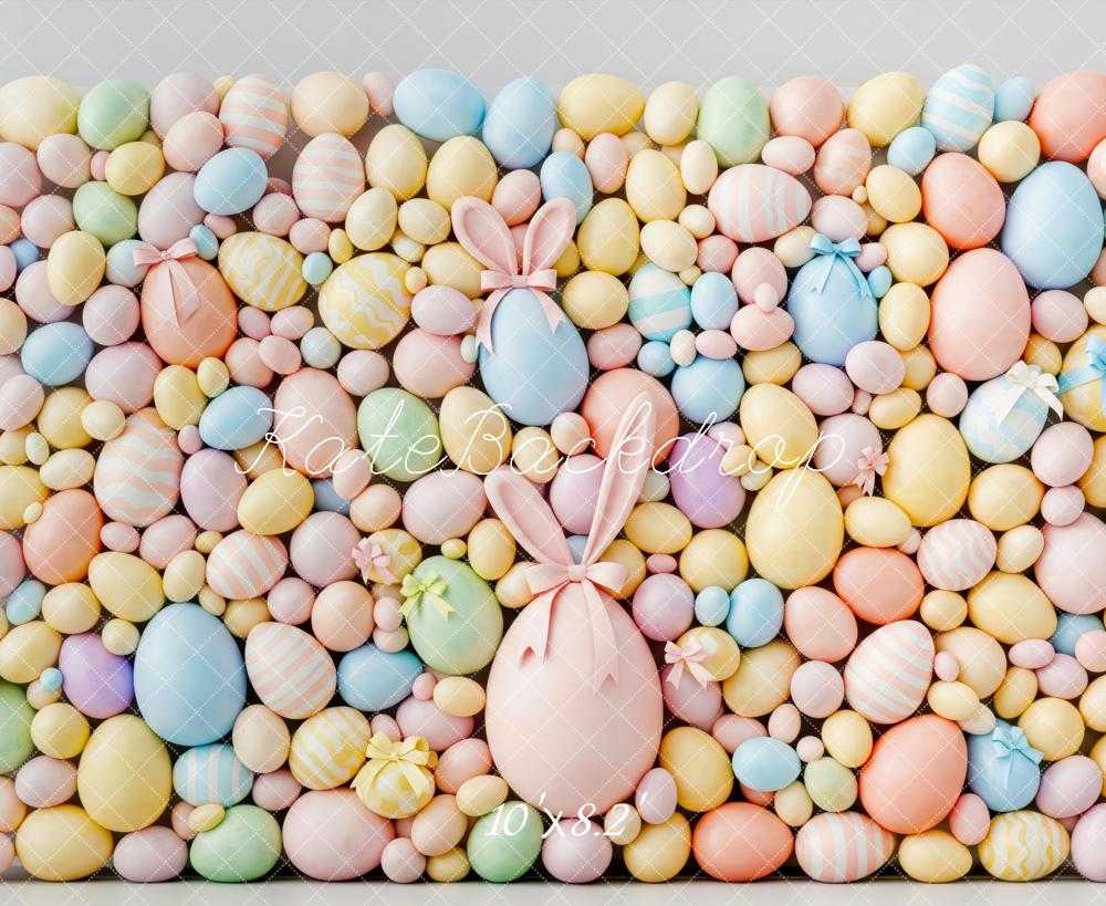 Kate Easter Bunny Pastel Eggs Backdrop Designed by Patty Roberts