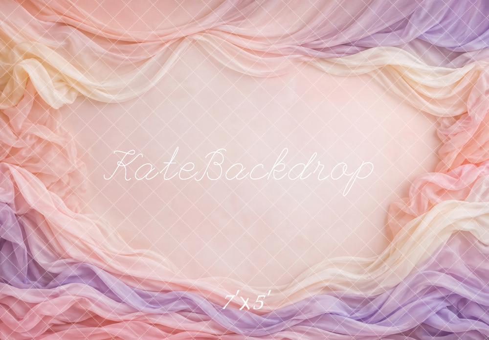 Kate Newborn Fabric Drapes Pastel Sheer Printed Backdrop Designed by Vertigo Productions