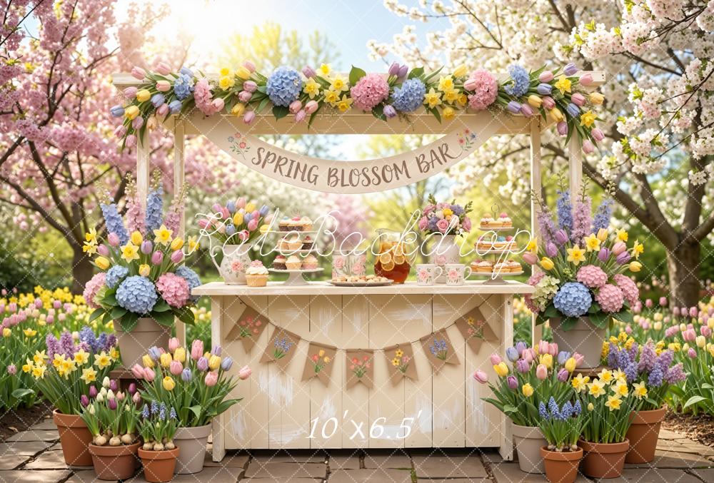 Kate Spring Blossom Bar Floral Stand Garden Backdrop Designed by Emetselch