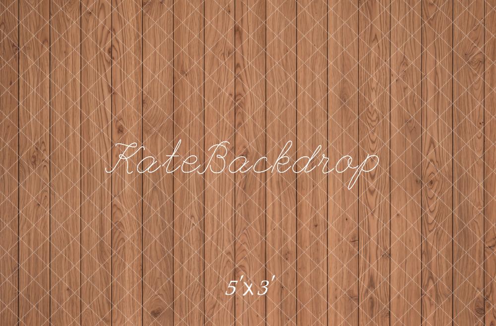 Kate Brown Wood Plank Wall Printed Backdrop Designed by Kate Image