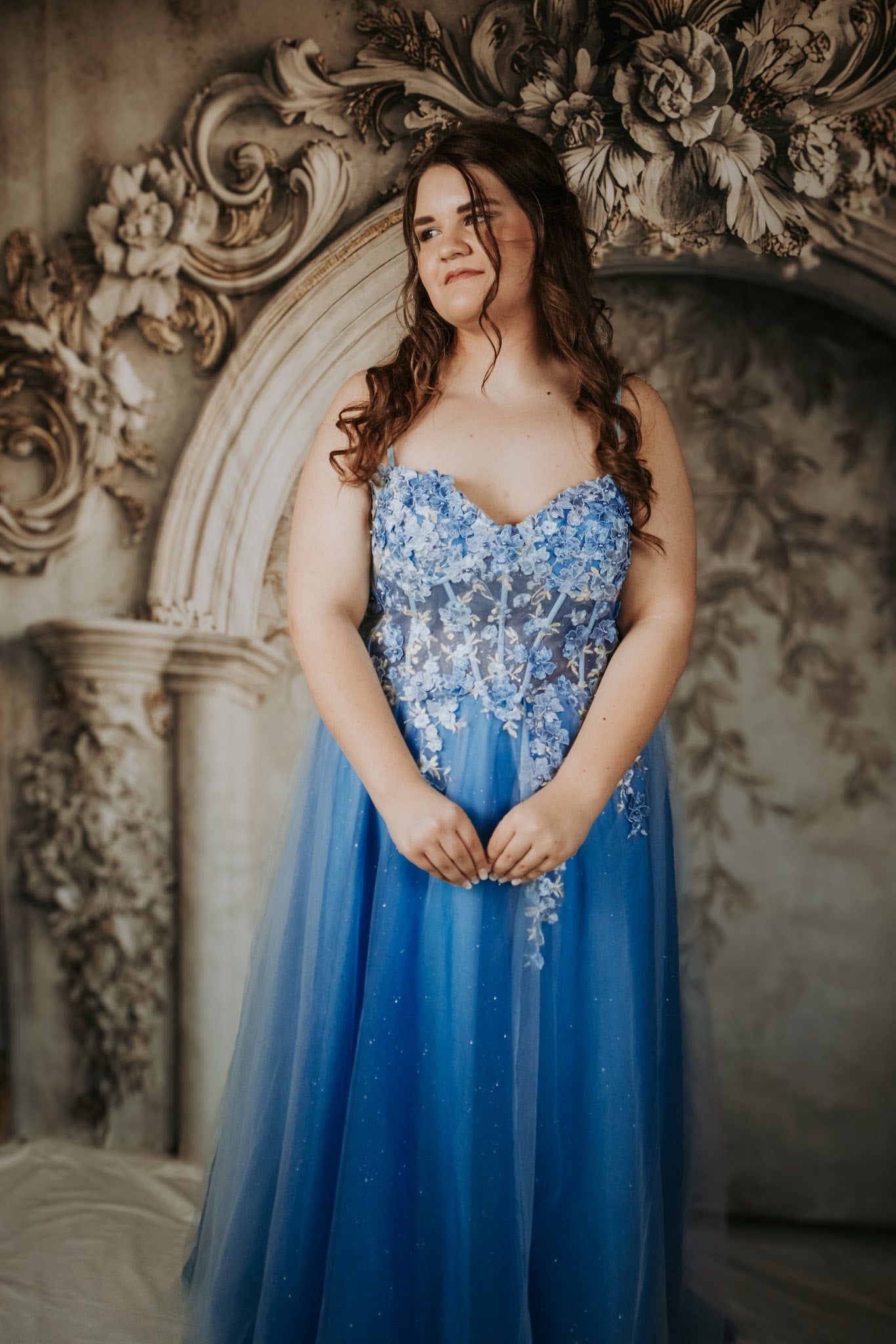 Kate Elegant Vintage Floral Arch Wall Backdrop Designed by Mini MakeBelieve