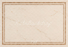 Kate Beige Marble Border Floor Printed Backdrop Designed by Emetselch