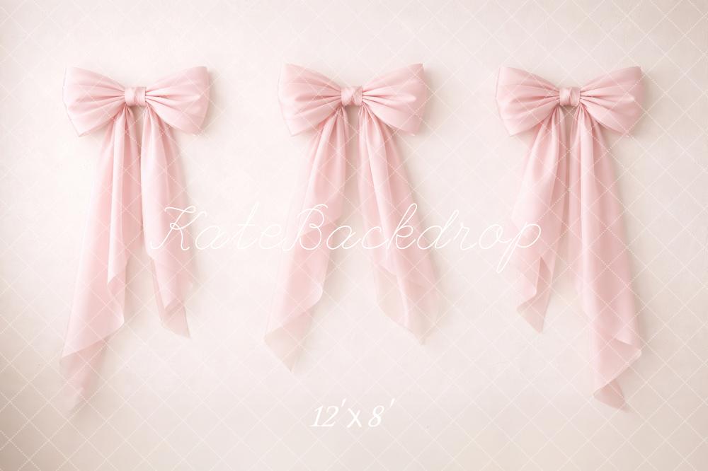 Kate Prom Pink Three Bows Printed Backdrop Designed by Megan Leigh Photography