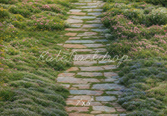 Kate Spring Garden Pathway Floor Printed Backdrop Designed by Kate Image