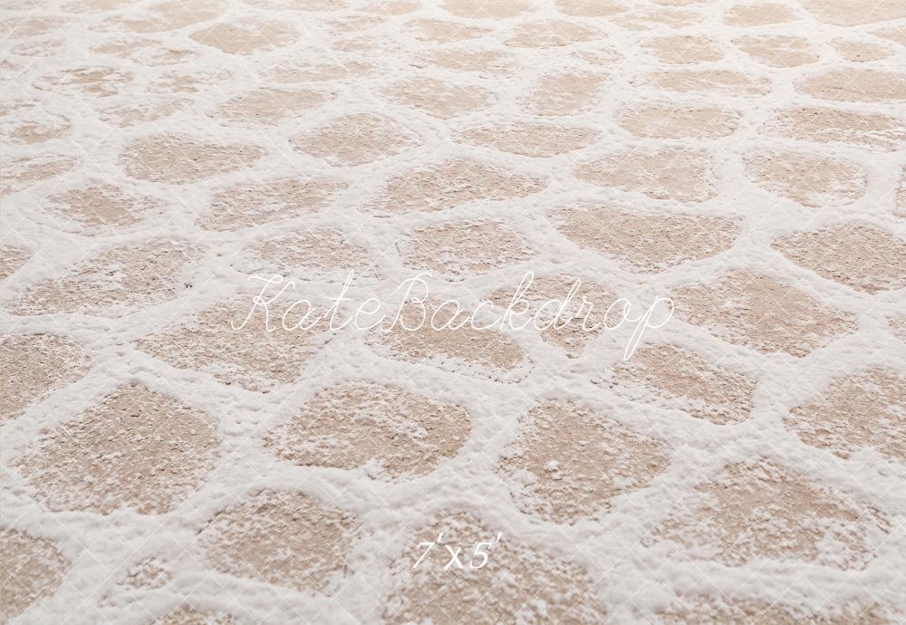Kate Beige Snowy Cobblestone Floor Printed Backdrop Printed Backdrop Designed by Emetselch