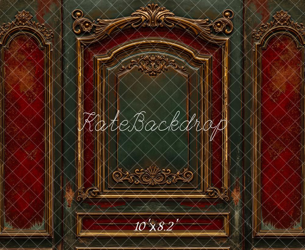 Kate Vintage Wall Ornate Gold Frame Backdrop Designed by Emetselch