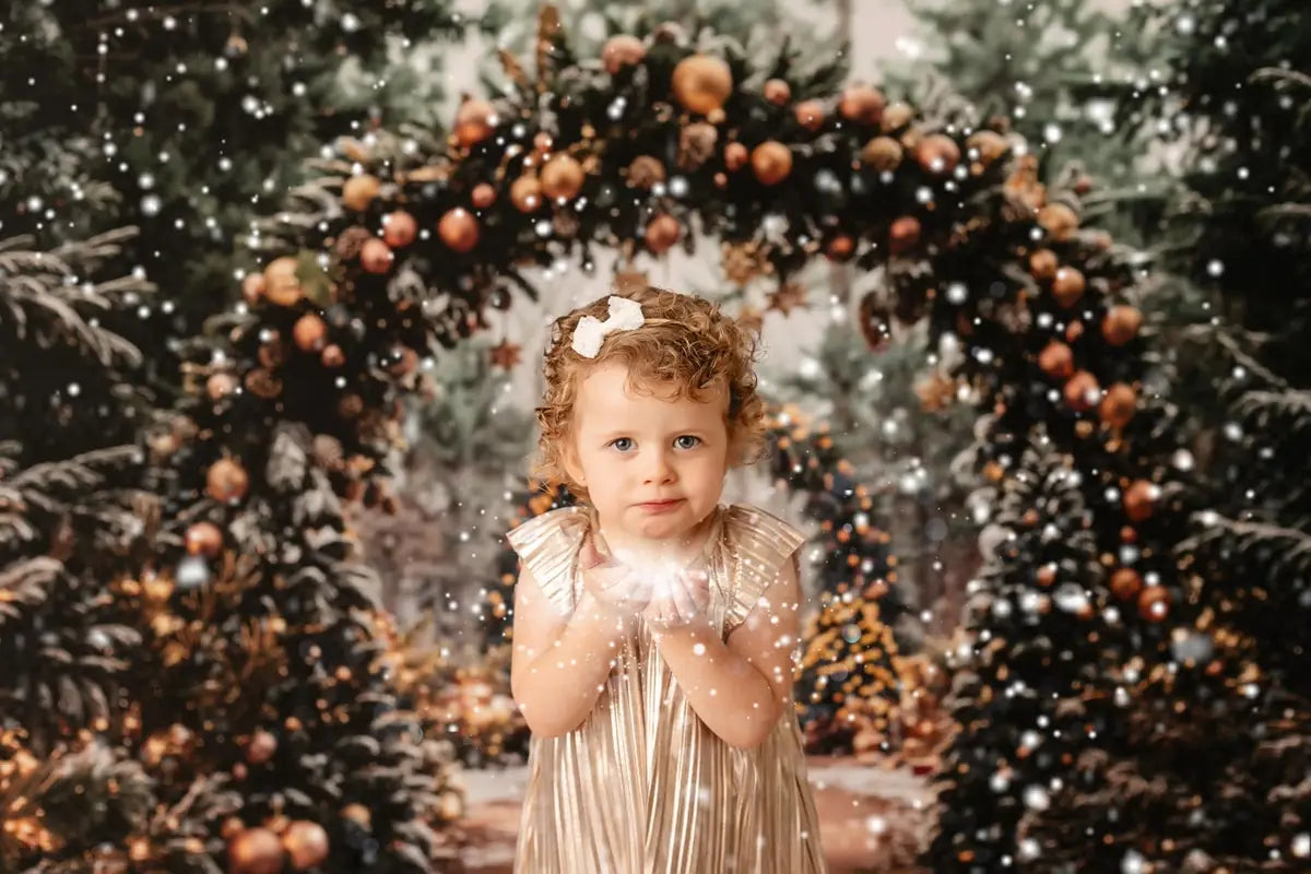 Fondo de Bosque de Arco del Árbol de Navidad Diseñado por Emetselch