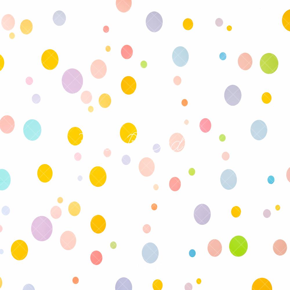 Kate Colorful Polka Dot Pattern Floor Backdrop Designed by Emetselch