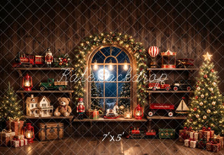 Kate Christmas Window Garland Toys Christmas Tree Printed Backdrop Designed by Emetselch