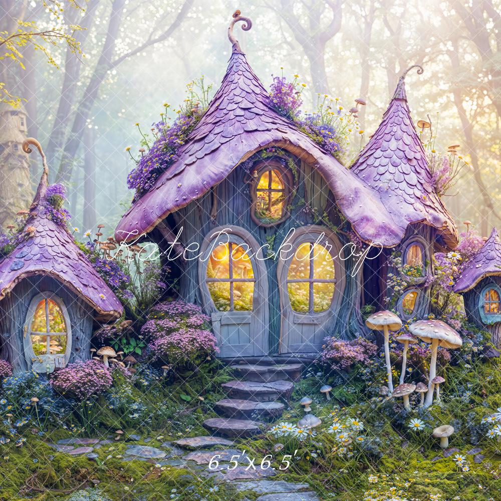 Fairy Fantasy Forest Cottage Foto Achtergrond Designed by Emetselch
