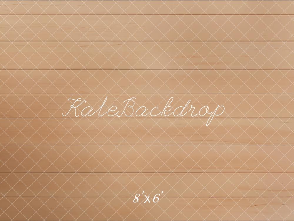 Kate Light Wood Plank Floor Printed Backdrop Designed by Kate Image