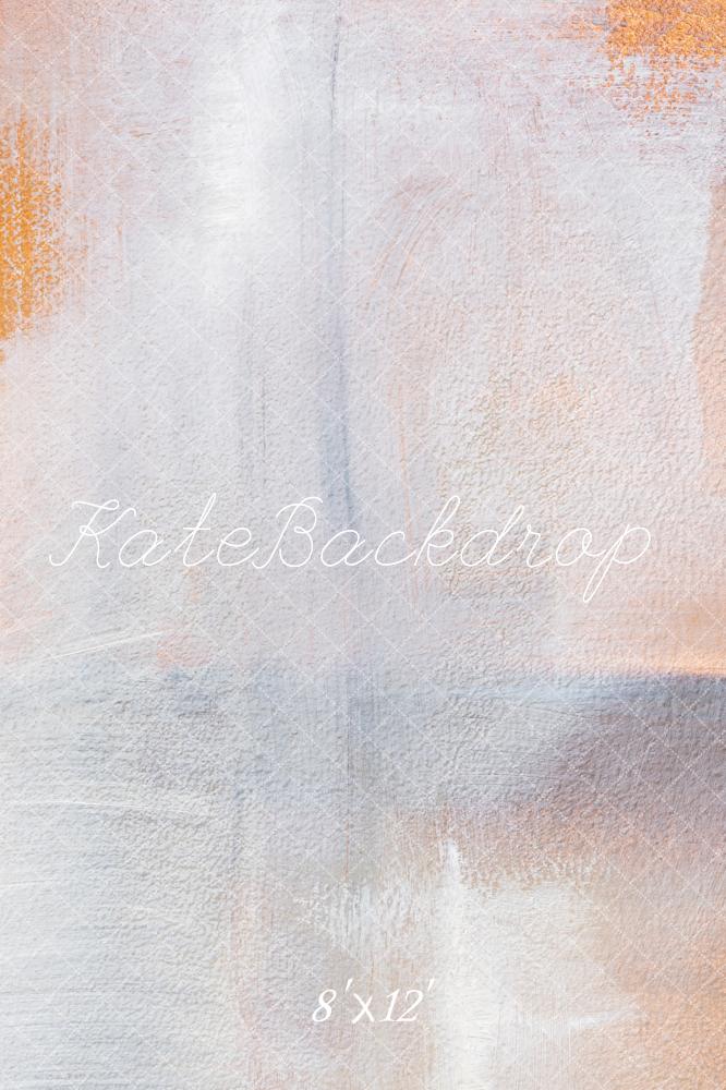 Kate Abstract Texture Pastel Orange Gray Printed Portrait Headshot Backdrop Designed by Fantasyphotoart