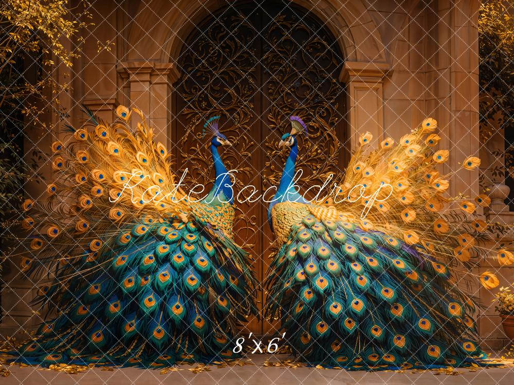 Kate Elegant Peacock Arch Door Backdrop Designed by Emetselch