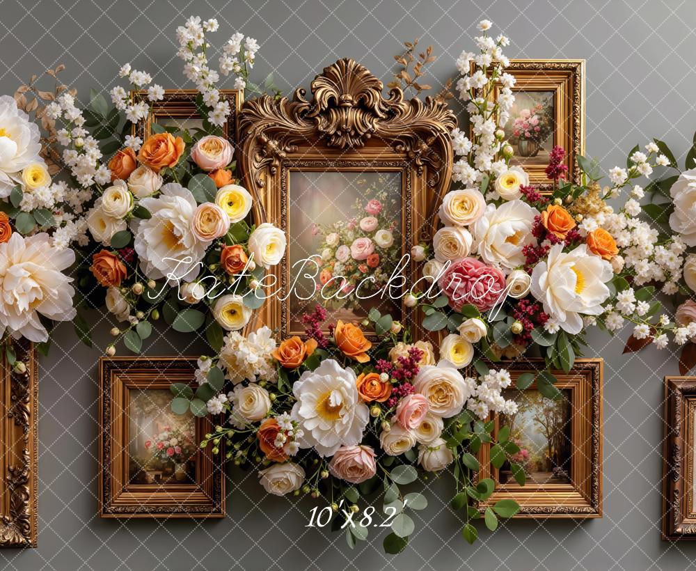 Kate Fall Floral Frame Wall Backdrop Designed by Mini MakeBelieve